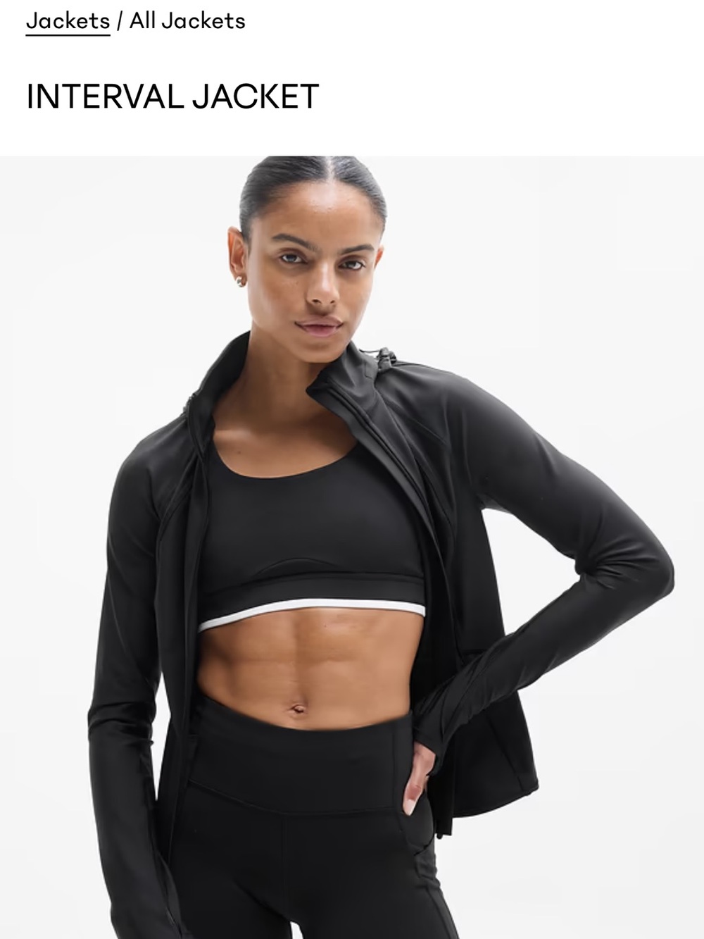 Athleta Interval Jacket in Black